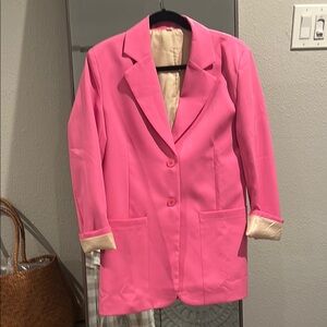 Pink Women's Blazer Jacket